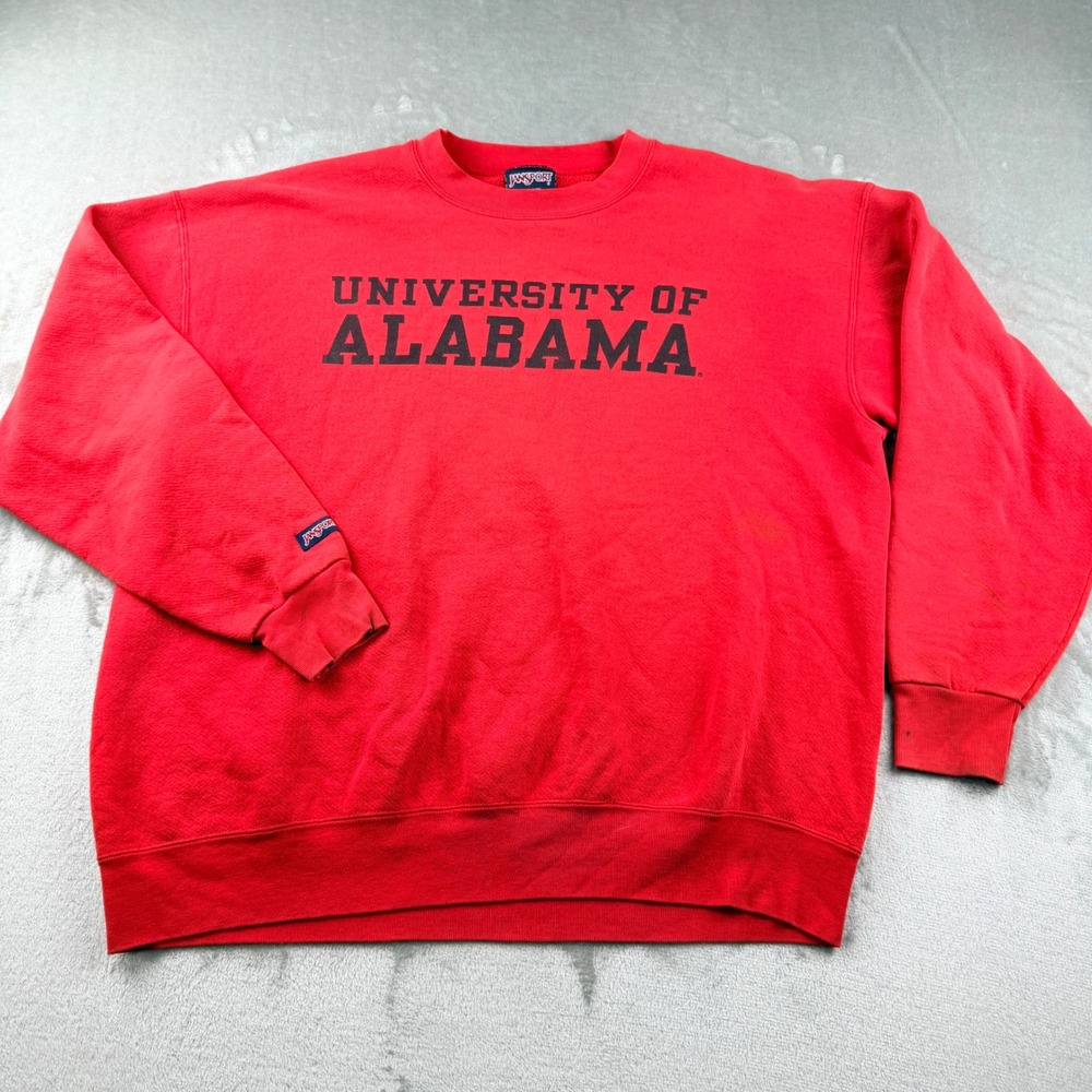 Jansport University of Alabama 1990s Men's XXL Crimson Tide Sweatshirt Red‎